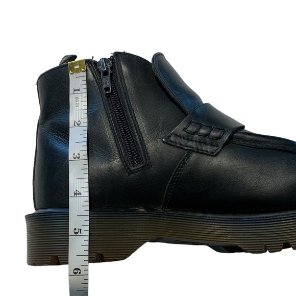 VINTAGE | RARE Dr. Martens Made in England Side Zip Chunky Ankle Loafer - M8/W10 - Picture 15 of 16